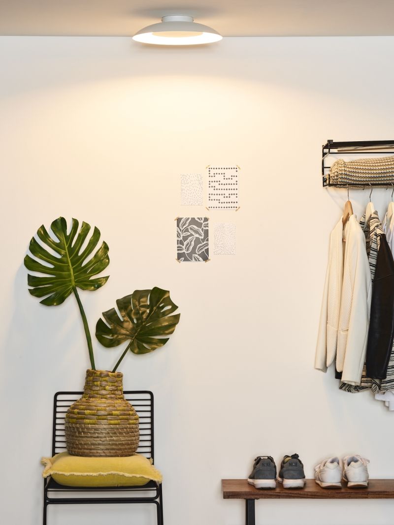 Lucide FOSKAL - Zapustené stropné svietidlo - Ø 34,5 cm - LED - 1x12W 2700K - Biele